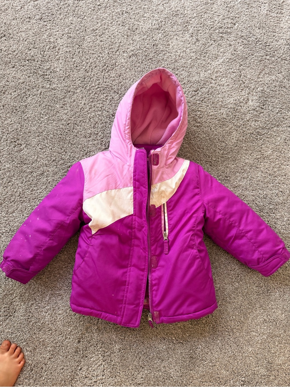 healthtex Girls Hot Pink & Light Pink Hooded Jacket